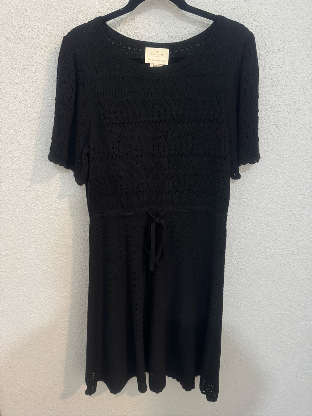 Kate Spade New York Short Sleeve Crochet Sweater Dress